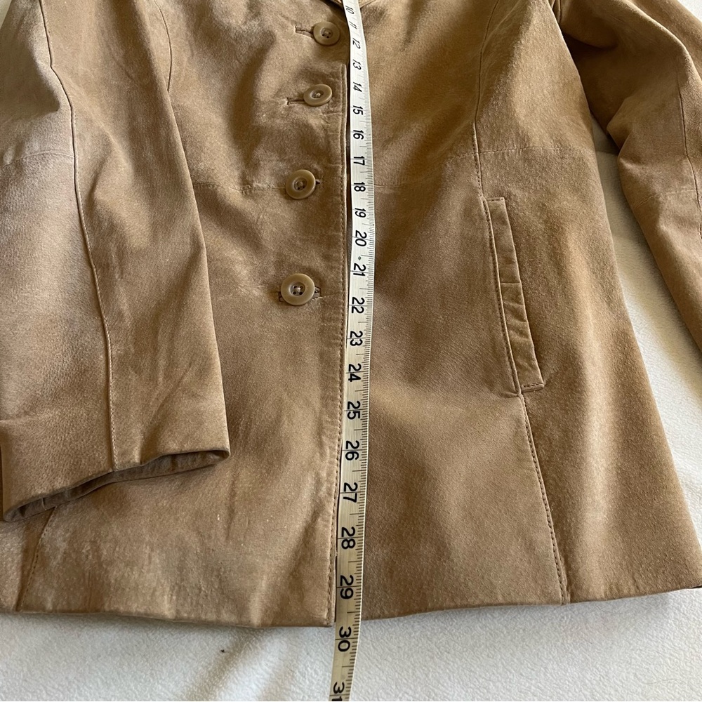 Croft & Barrow Light Brown Suede Blazer women’s Medium see details - Picture 14 of 16